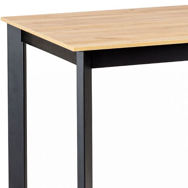 Стол деревянный кухонный раскладной Стил 110(150)*70 Дуб Крафт золотой/Черный - Вид 8