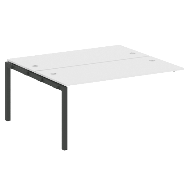 Metal System Quattro Р. ст. криволинейная на П-образном м/к 50БП.РАС-СА-2.4 Белый/Антрацит металл 1600*2435*750 - Вид 1