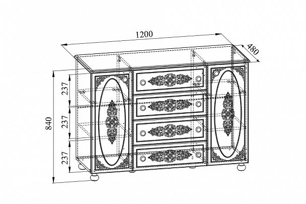 Комод Ассоль АС-19 - Вид 7