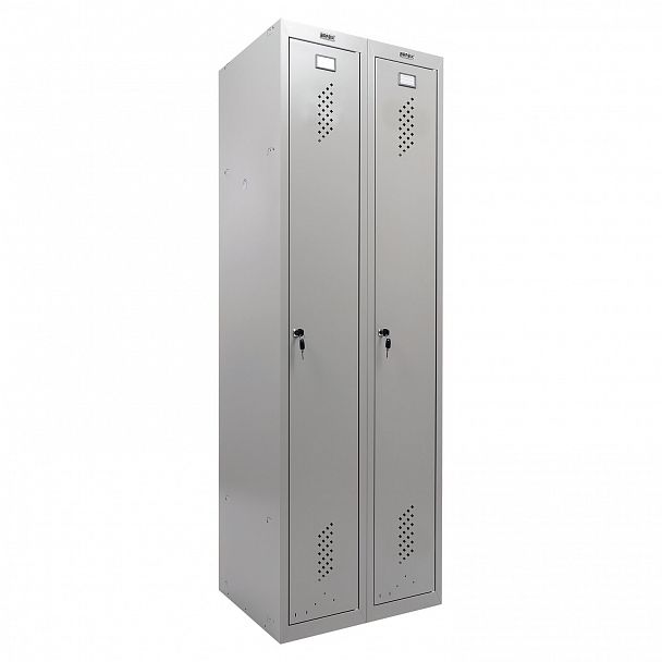 Шкаф металлический для одежды BRABIX "LK 21-80", УСИЛЕННЫЙ, 2 секции, 1830х800х500 мм, 37 кг, 291129, S230BR406102 - Вид 3