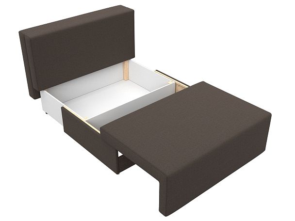 Диван прямой Лагуна Рогожка коричневый - Вид 7