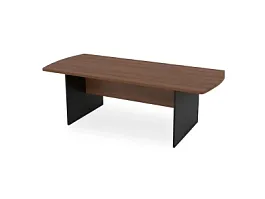 БЕРЛИН / BERLIN Конференц-стол симметричный 2000х1000х740 Орех Вармия/Черный - Фото предпросмотра