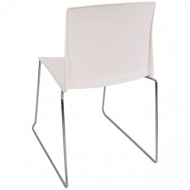 Стул Pull (пруток) каркас Хром, белый, стопируемый - Вид 3