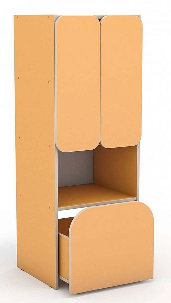 Секция 4-х ярусная с выкатным ящиком для Стенки "Антошка" - Вид 2