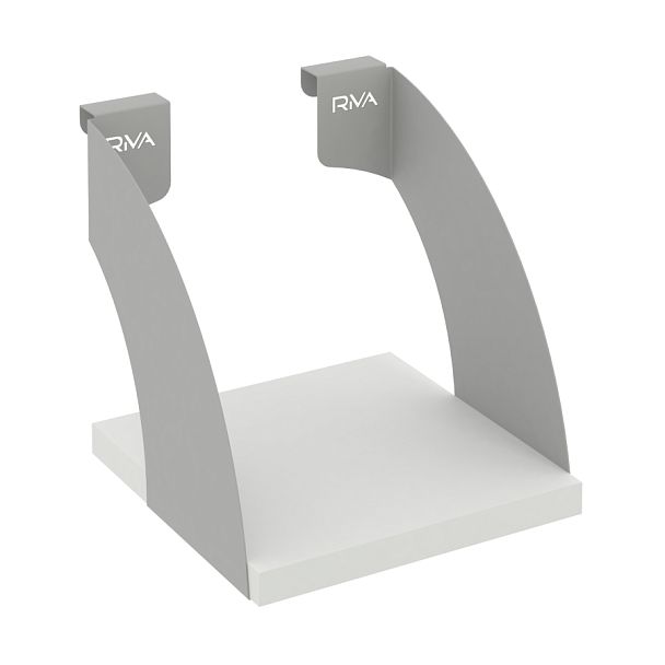 Навесные полки. Кронштейны+ЛДСП полка 200мм MAN-41-2 Белый бриллиант/Серый металл 200*220*200 - Вид 1