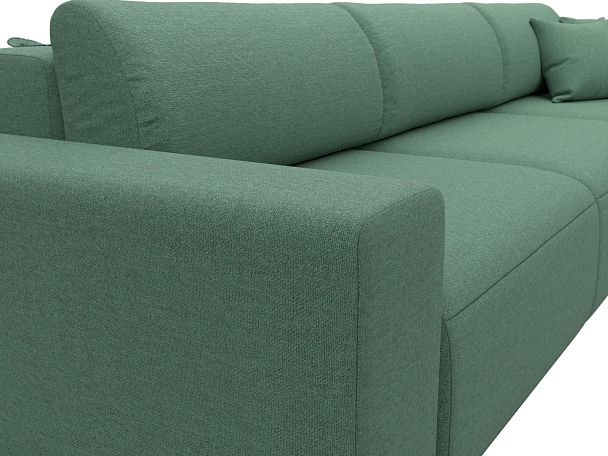 Диван прямой Лига-036 НПБ Классик Лонг Рогожка зеленый - Вид 4