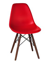 Стул обеденный LMZL-PP623 (ножки тёмный бук, цвет сиденья красный) - Фото предпросмотра