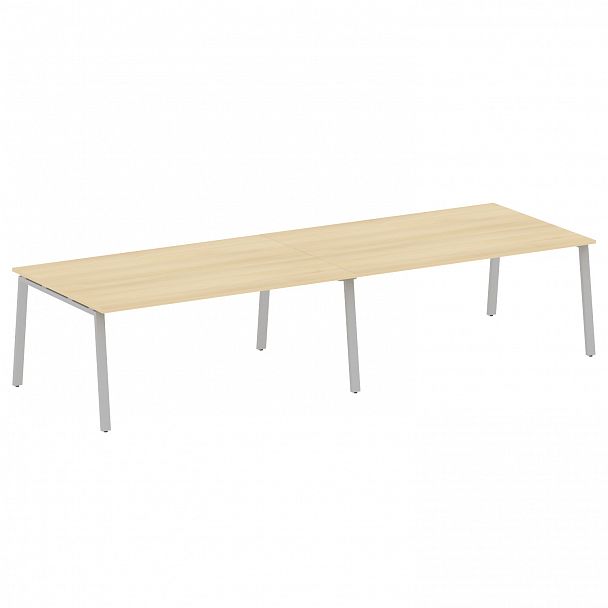 Стол для переговоров "Metal System" БА.ПРГ-2.5 акация/серый - Вид 1