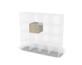 EUROPE/ЕВРОПА RE172-37х39 Модуль для стеллажей с дверцей 371x396x337 Акация светлый - Фото предпросмотра