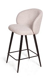 Стул полубарный Vito поворотный 360 градусов, букле серый - Фото предпросмотра