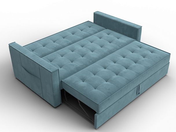 Диван прямой Лига-104 (160) Велюр бирюзовый - Вид 8