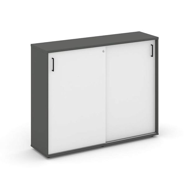 Стайл Проджект Тумба опорная/приставная SN.TOP-172 Антрацит/Антрацит/Белый/Черный Ручки 1432*400*115 - Вид 1