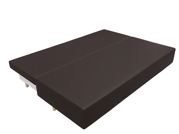 Диван прямой Лига-033 Экокожа коричневый - Вид 8