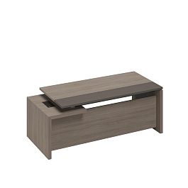 Стол руководителя правый U.RUS РС 102 ДЧ/ЛС дуб виченца/лава серая - Фото предпросмотра