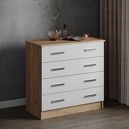 Комод Катрин 3 (820*810*425) дуб крафт золотой/белый - Фото предпросмотра