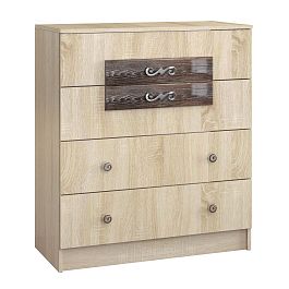 Комод Мадлен (810х820х435) дуб сонома/дуб шале мореный - Фото предпросмотра