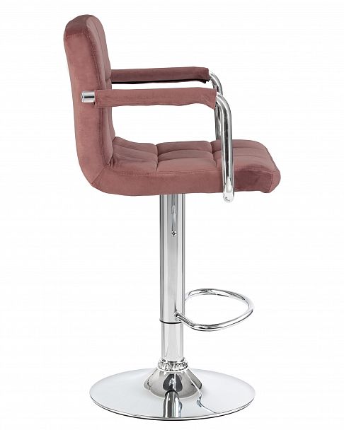 Стул барный DOBRIN KRUGER ARM (пудрово-розовый велюр (MJ9-32)) - Вид 3