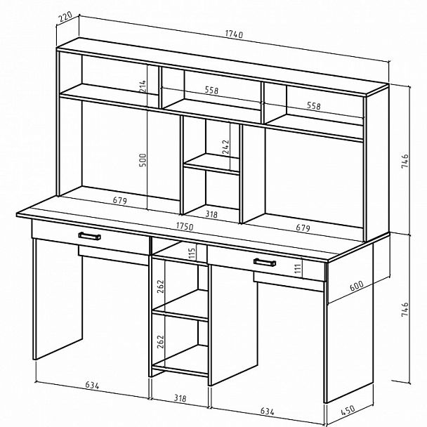 Стол компьютерный Лайт-10Я СН - Вид 2