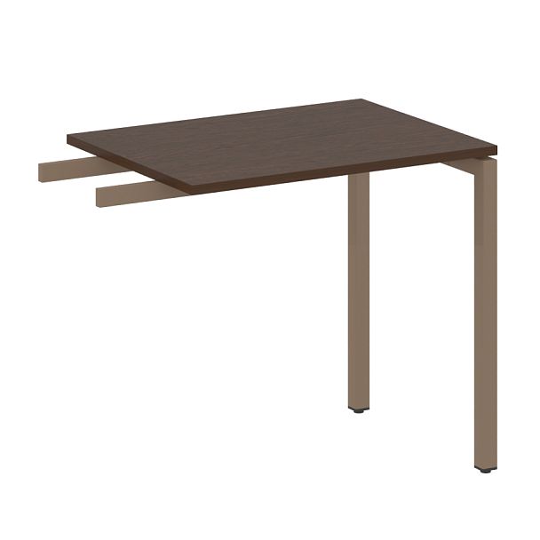 Metal System Quattro Приставной элемент на П-образном м/к 40БП.ПР-2 Венге/Мокко металл 800*600*750 - Вид 1
