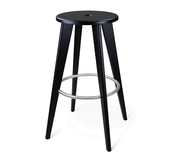 Стул барный Sheffilton SHT-S146 черный/нерж - Вид 2