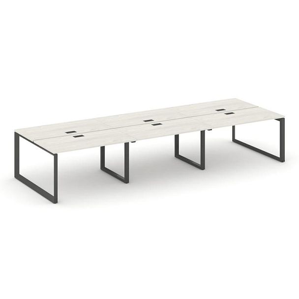 Style Project Next Рабочая станция двухсторонняя SN-59O.DRS-084 Дуб Наварра/Металл Антрацит/Черный Заглушка 4740*1632*750 - Вид 1