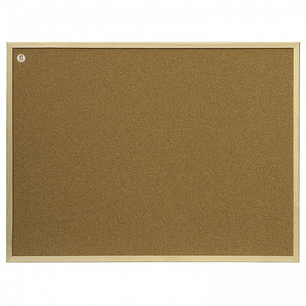 Доска пробковая для объявлений 100x200 см, коричневая рамка из МДФ, 2х3 OFFICE, (Польша), TC1020 - Вид 2