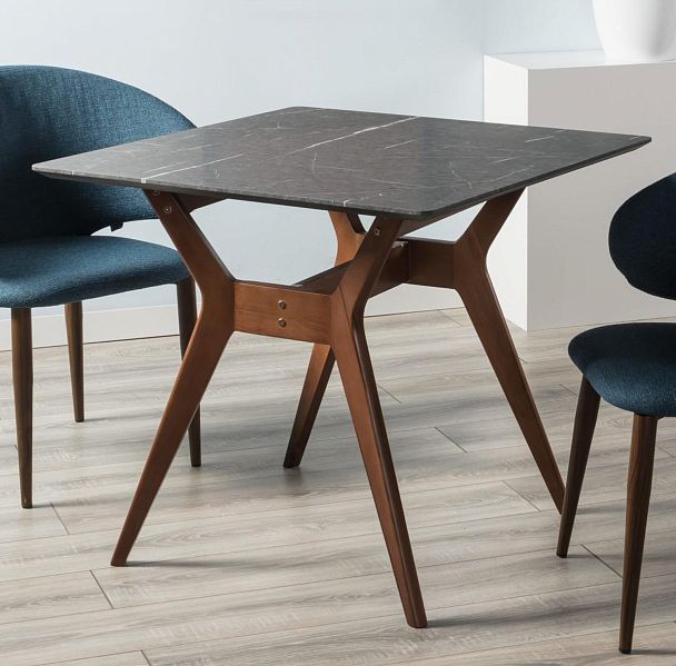 Стол Нарвик 960*960 мрамор Графит Темный орех - Вид 6