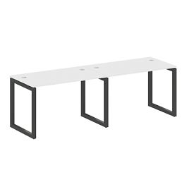 Metal System Quattro Р. ст. на 2 раб. места на О-образном м/к 50БО.СМ-2.2 Белый/Антрацит металл 2400*720*750 - Фото предпросмотра