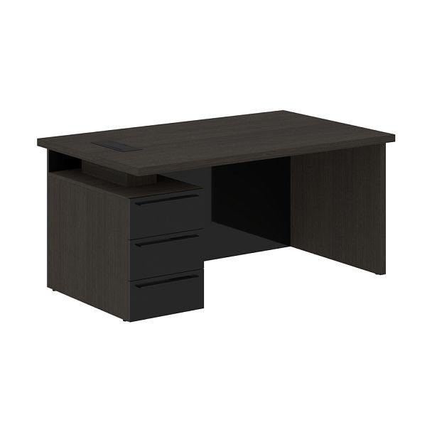 Стол письменный СП-064-25-24(L) Дуб Мореный/Черный глянец 1600х900х750 KANON - Вид 1