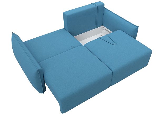 Диван прямой Лига-051 НПБ Рогожка голубой - Вид 8