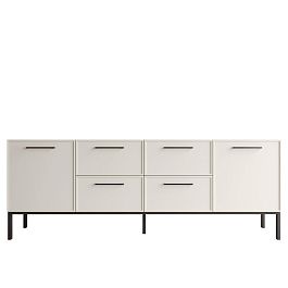 Комод две дверки и четыре ящика Nicole цвет Белый, арт NEM19 - Фото предпросмотра