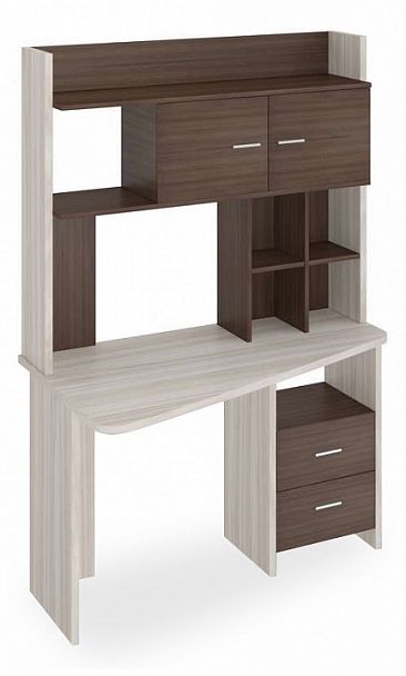 Стол компьютерный Домино Lite СКЛ-Трап120+НКЛХ-120 Карамель/Шамони левый - Вид 1