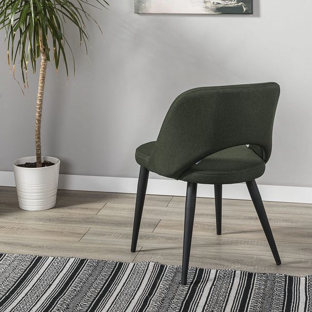 Стул Lars тёмно-зелёный/черный - Вид 9