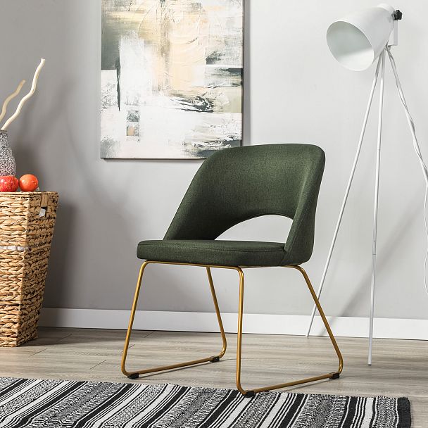 Стул Lars тёмно-зеленый/Линк золото - Вид 9