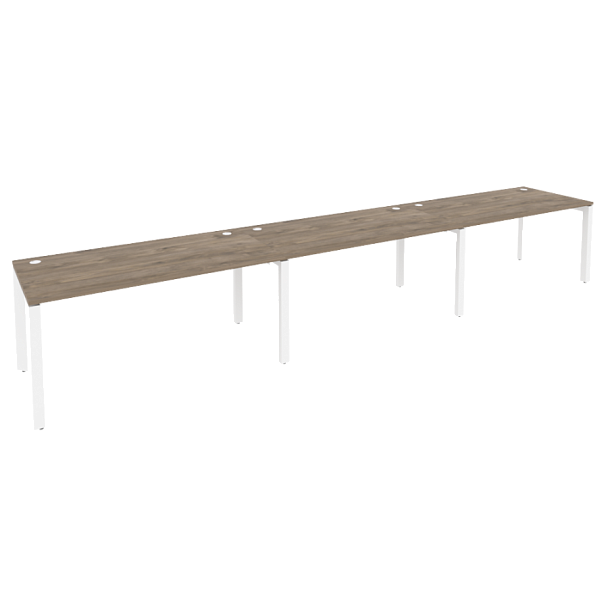 Onix Рабочая станция на П-образном м/к O.MP-RS-3.4.8 Тиквуд темный/Белый металл 4740*800*750 - Вид 1