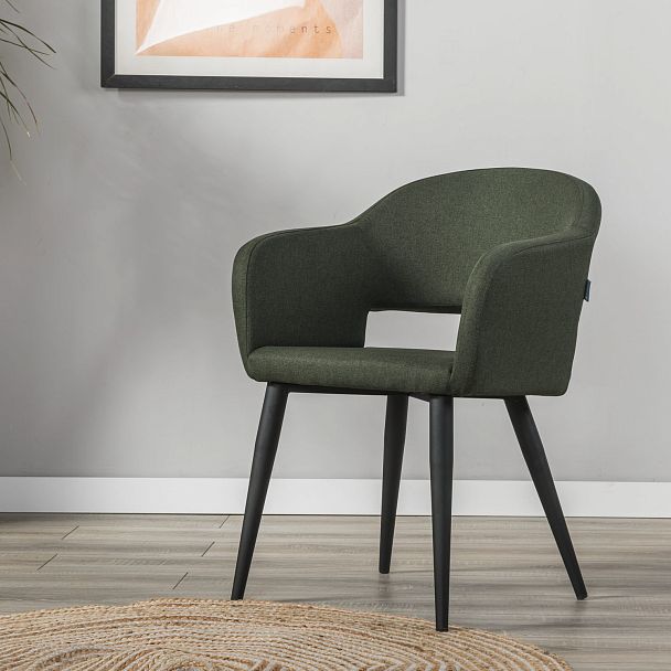 Кресло Oscar тёмно-зеленый/черный - Вид 12