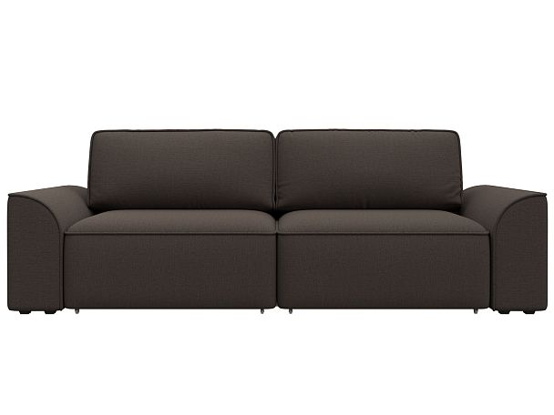 Диван прямой Лига-048 НПБ Рогожка коричневый - Вид 2