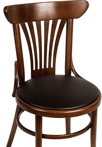 Комплект венских деревянных стульев Ослав светлый орех/коричневая экокожа, 2 шт. - Вид 6