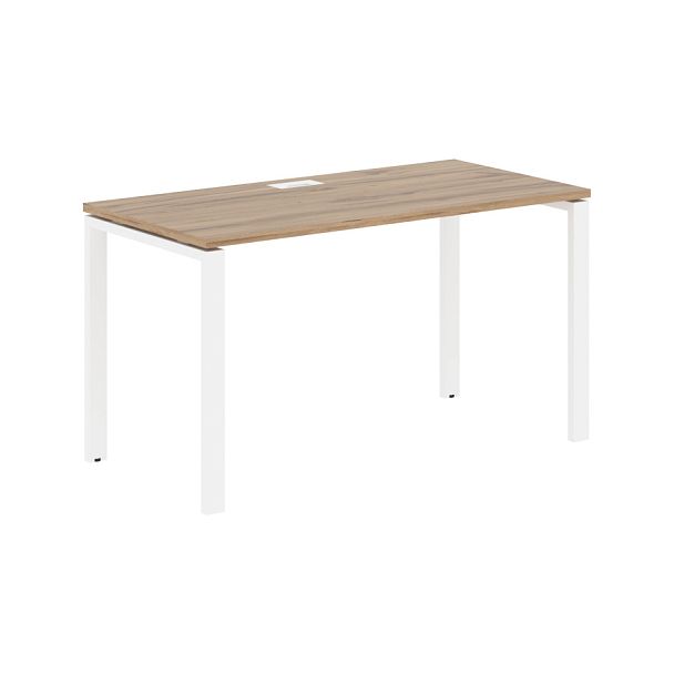 Стол прямой EUST 1367 Дуб Денвер светлый/Белый 1360х670х750 EDIS - Вид 1
