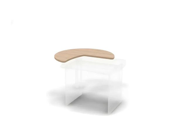 БЕРЛИН / BERLIN Приставной элемент для стола 85 см (без опоры) ЛЕВЫЙ 1090х1070х28 Акация - Вид 1