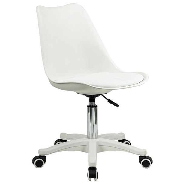 Кресло стул BRABIX "Eames MG-310 PL", пластик белый, экокожа белая, 532926 - Вид 2