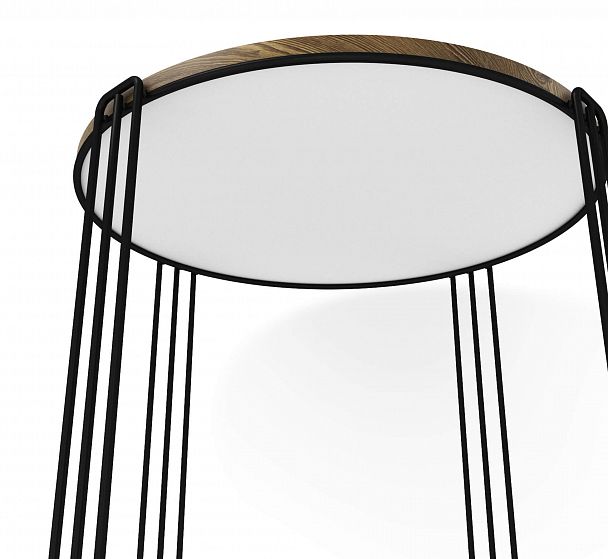 Столик кофейный Sheffilton SHT-CT33 черный муар/светлый орех - Вид 5