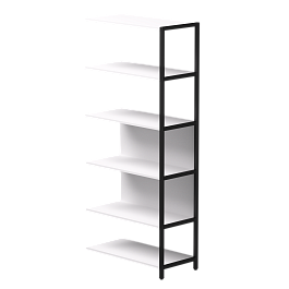 Полустеллаж металлический высокий Everprof EVO 805х385x1840 Белый/Черный - Фото предпросмотра