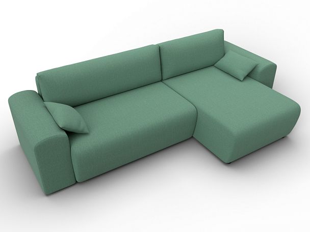 Диван угловой Лига-099 угол универсальный Рогожка зеленый - Вид 6