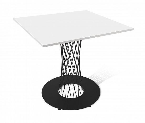 Стол Sheffilton SHT-TU3-1/80/80 ЛДСП белый черный/белый - Вид 2