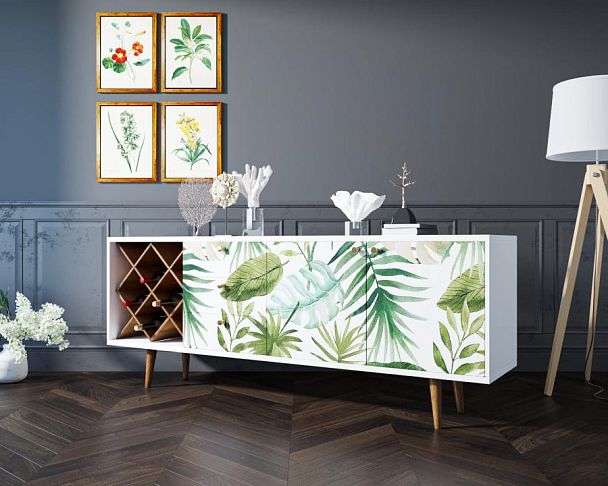 Комод Berber удлиненный с бутылочницей 4 принт арт BB15/Print_04 - Вид 2