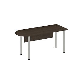 Стол полукруглый на опорах МХ с экраном ДСП Формула МХ ФР 2112 венге темный - Фото предпросмотра