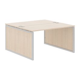 Стол 2-х местный XQPWST 1414 Бук Тиара/Алюминий 1400х1406х750 XTEN-QP - Фото предпросмотра