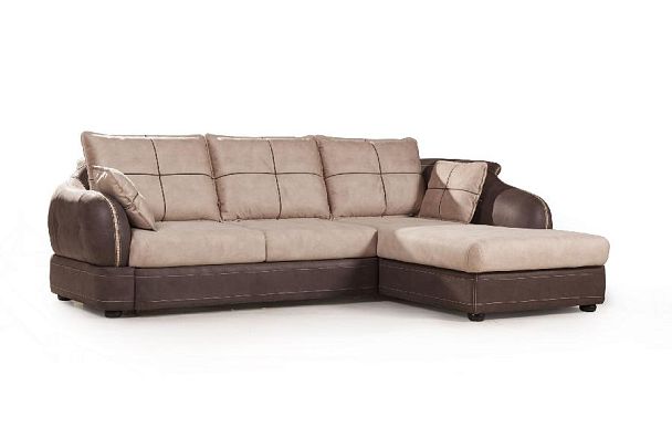 Napoli (Неаполь) диван-кровать с шезлонгом, замша - Вид 3