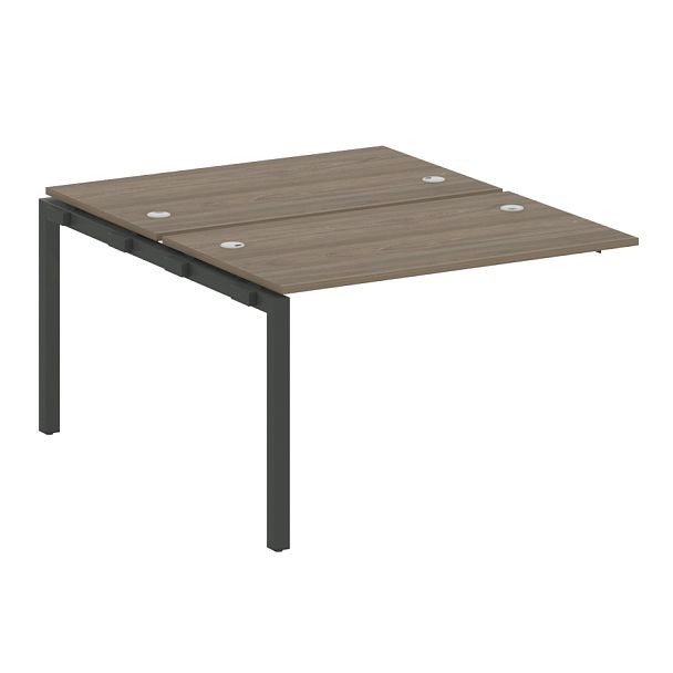 Metal System Quattro Р. ст. криволинейная на П-образном м/к 50БП.РАС-СА-2.2 Вяз/Антрацит металл 1400*1835*750 - Вид 1